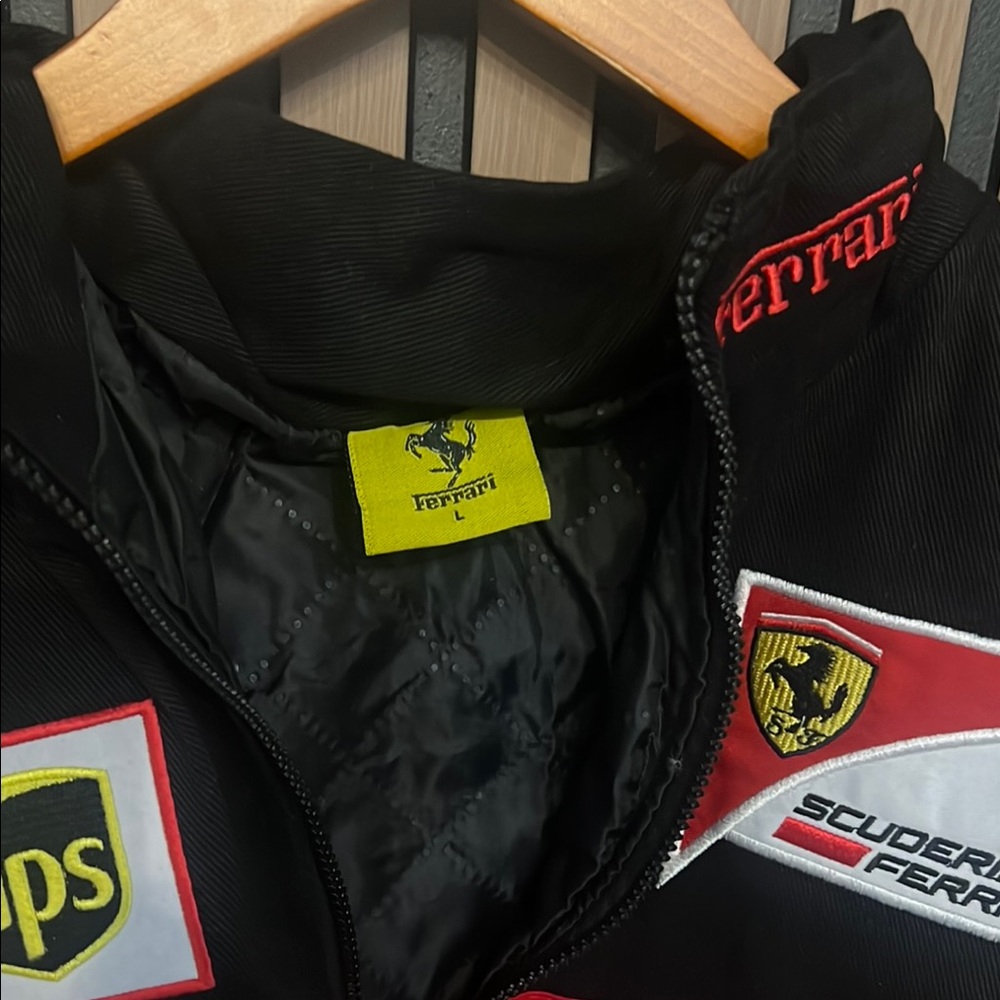 Ferrari Black & Red Racing Zip-Front Jacket - Picture 3 of 3